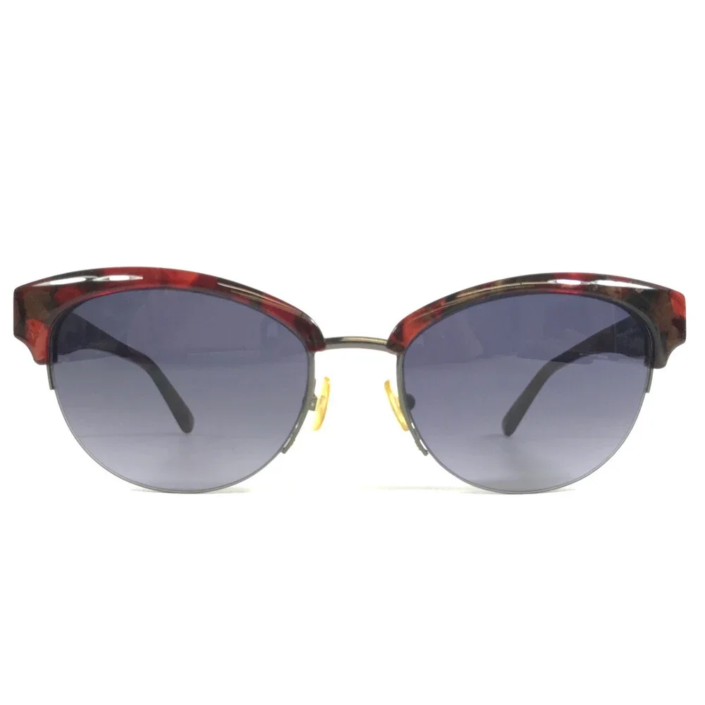 Badgley Mischka Sunglasses Bernadetta BUR Burgundy Cat Eye Frames w/ Gray Lenses